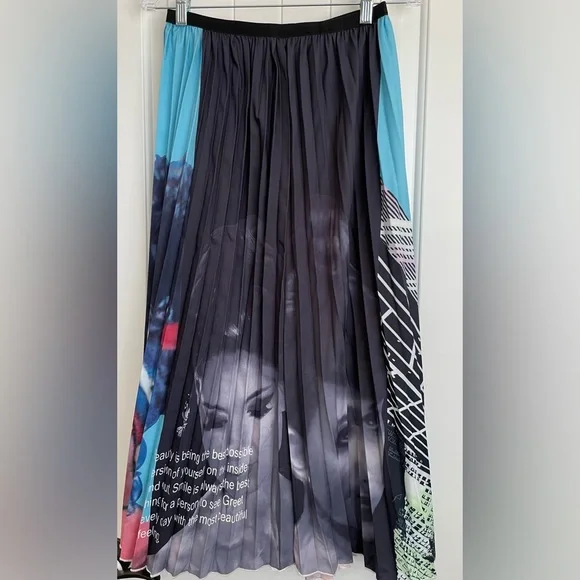 Beautiful Halo street fashion cool girl printed midi a-line skirt, women’s. - Picture 4 of 9